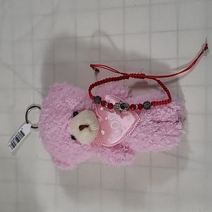 Hamsa Evil Eye Bracelet,‎ HandWoven Adjustable Cord, Lucky Charm Evil Eye & Bear